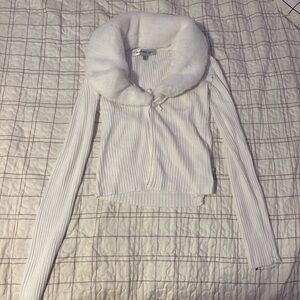 Madden Girl White Cowl Neck Sweater